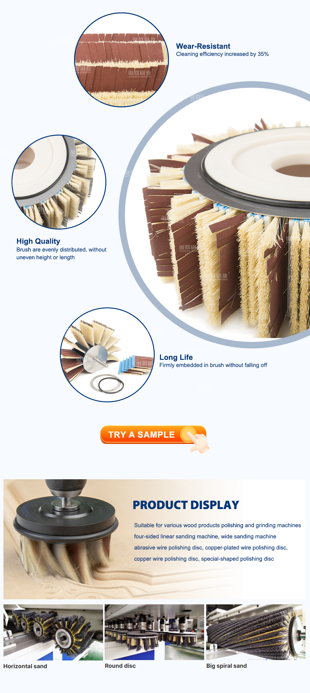 Sisal polishing brush | sisal fiber and sandpaper wheel brushes | cylinder polishing sisal roller brush