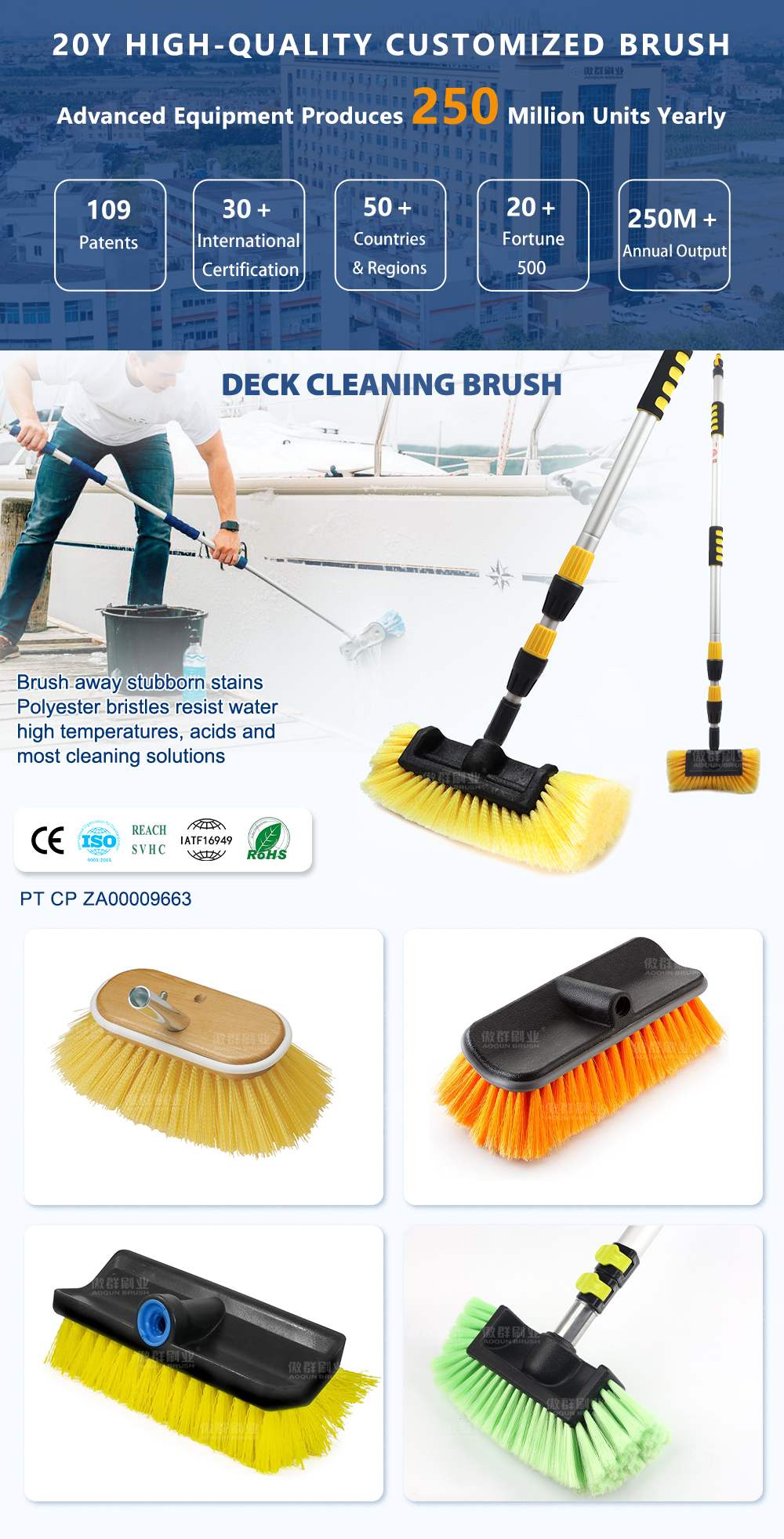 Boat Cleaning Brushes | Boat Hull Clean  | Deck Clean Brush 