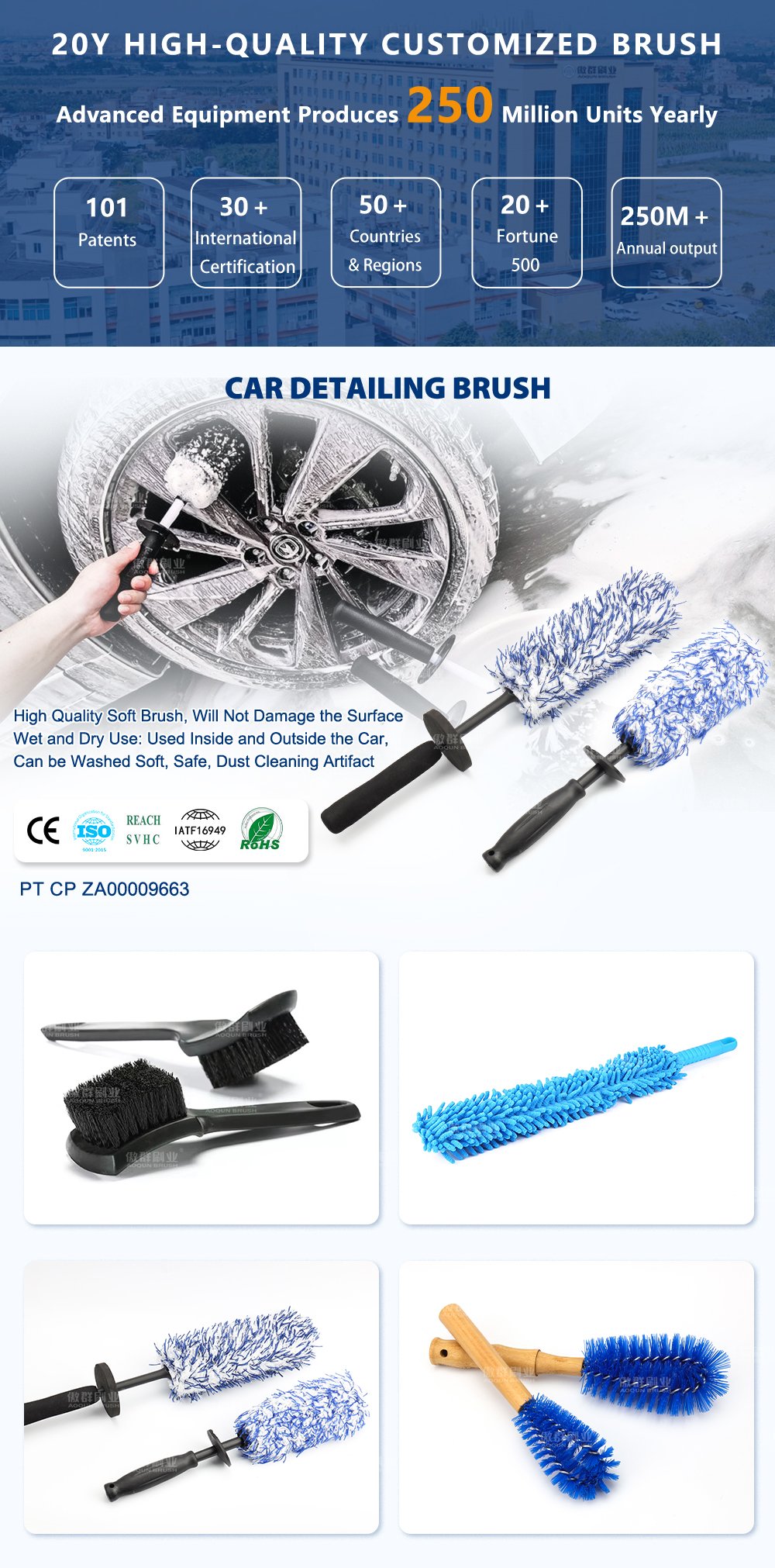 Wheel & Rim Brush | Soft Tire Cleaner Brush for Car Detailing