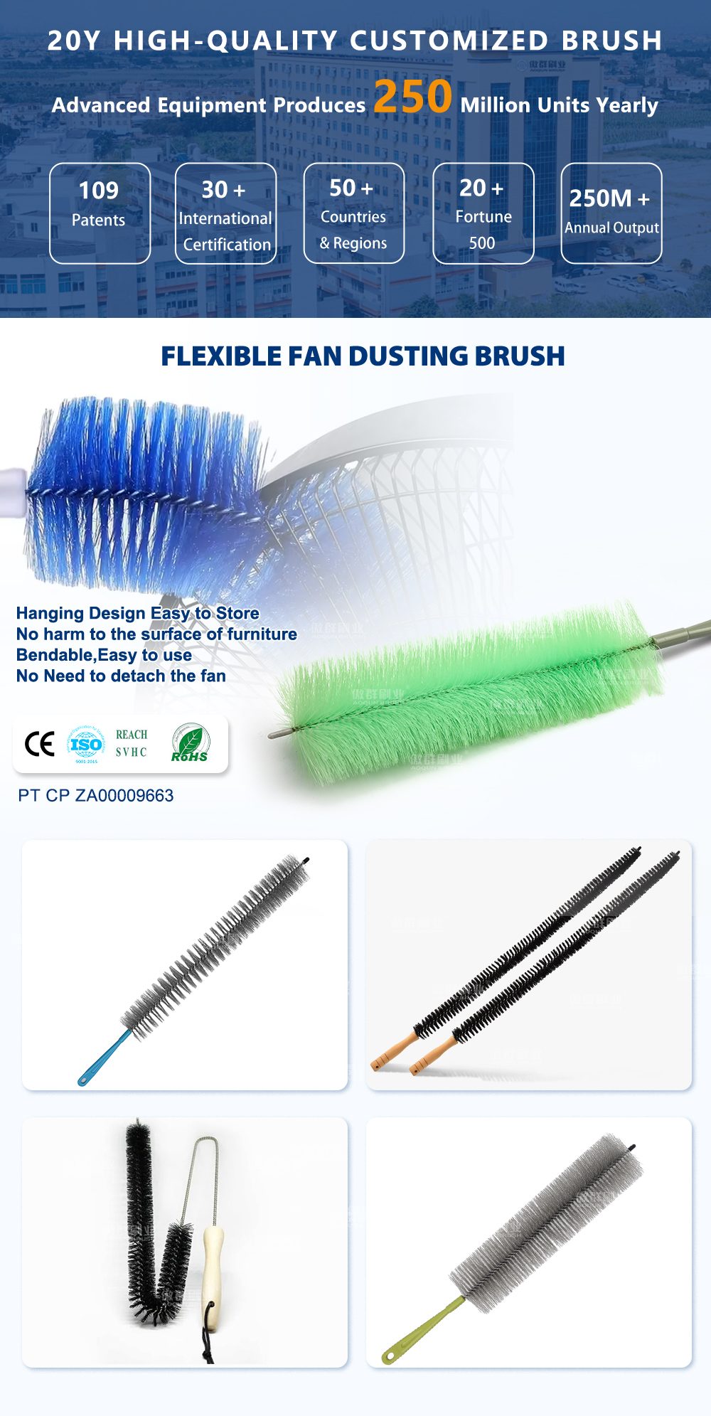 Flexible Fan Duster Brush | Ultra-fine fiber duster | Air-conditioner Cleaner