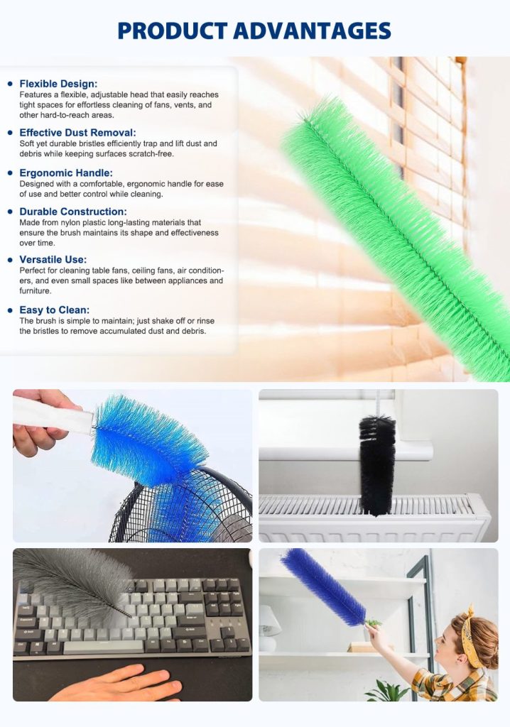 Flexible Fan Duster Brush | Ultra-fine fiber duster | Air-conditioner Cleaner
