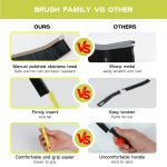 Hard Bristle Crevice Cleaning Brush | Grout Cleaner Brush, Toilet Brush, Scrub Brush for Shower Tile, Skinny Gap Cleaning Tools for Household Use, Bathroom, Kitchen