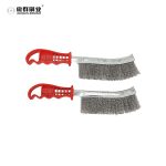 Grill Brush and Scraper for Barbecue | Wooden Handle and Replaceable Stainless Steel Bristles Head