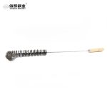 Grill Brush and Scraper for Barbecue | Wooden Handle and Replaceable Stainless Steel Bristles Head