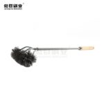 Grill Brush and Scraper for Barbecue | Wooden Handle and Replaceable Stainless Steel Bristles Head
