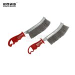 Grill Brush and Scraper for Barbecue | Wooden Handle and Replaceable Stainless Steel Bristles Head