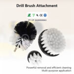 Drill Brush Attachments Set Power Scrubber Brush with Extend Long Attachment All Purpose Clean for Grout, Tiles, Sinks, Car Polishing Pads