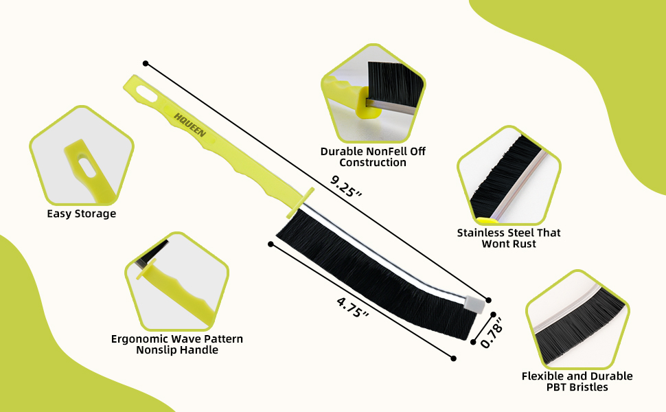 Hard Bristle Crevice Cleaning Brush