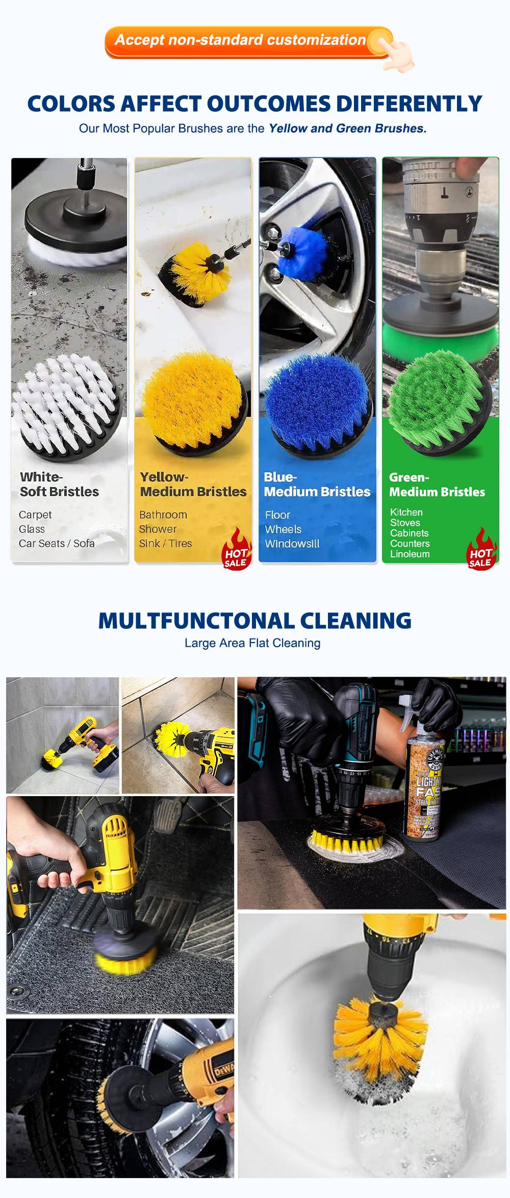 Power Scrubber Brush with Extend Long Attachment