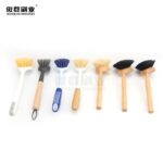 Dish Brush | Durable Nylon Bristles Kitchen Scrub Brush | Dish Scrubber with Handle for Pans, Sink, Bathroom