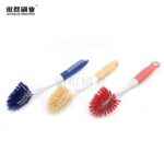 Dish Brush | Durable Nylon Bristles Kitchen Scrub Brush | Dish Scrubber with Handle for Pans, Sink, Bathroom