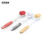 Dish Brush | Durable Nylon Bristles Kitchen Scrub Brush | Dish Scrubber with Handle for Pans, Sink, Bathroom