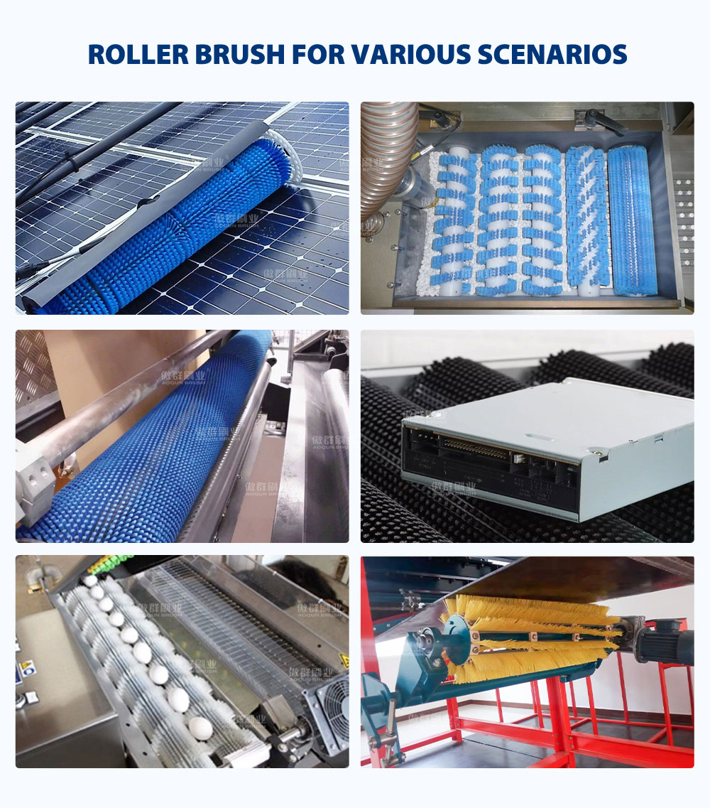 Tufted Cylinder Roller Brush | Fruit Vegetable Brush | Metal Deburring & Polishing | Pharmaceuticals Brushes