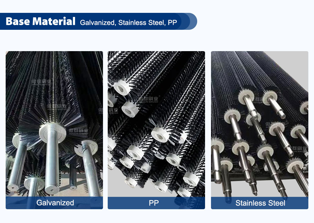 Tufted Cylinder Roller Brush | Fruit Vegetable Brush | Metal Deburring & Polishing | Pharmaceuticals Brushes