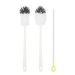 Cup Cleaning Brush Set | Long Handle Bottle & Glass Brush with Straw Cleaner