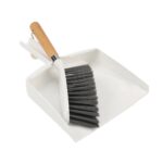 Ergonomic Lightweight Cleaning Broom and Dustpan Set | Stainless Steel Pole Floor Sweeper