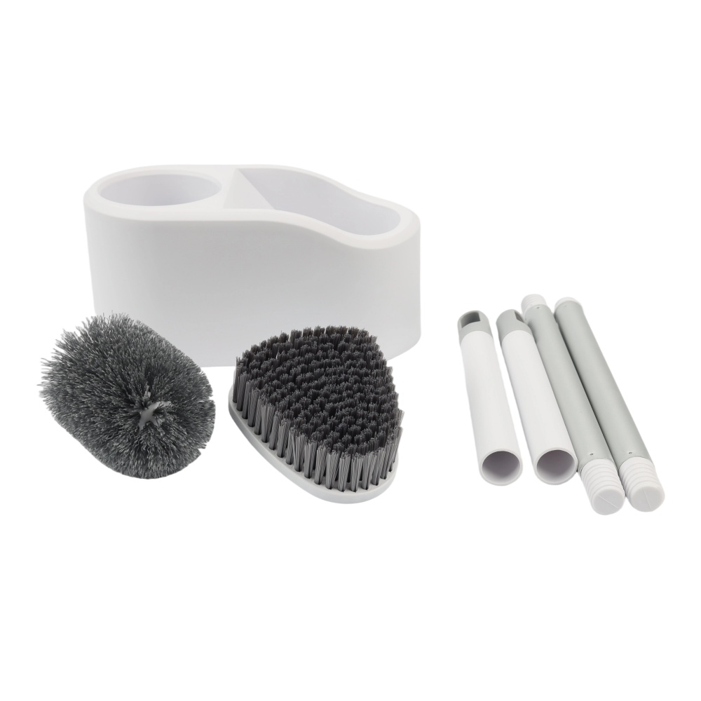 Heavy-Duty Toilet Brush Set | Curved PP & S...