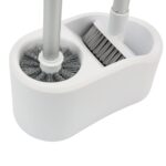 Heavy-Duty Toilet Brush Set | Curved PP & Silicone Toilet Scrub Brushes with Holder