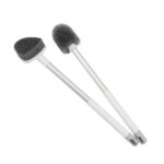 Heavy-Duty Toilet Brush Set | Curved PP & Silicone Toilet Scrub Brushes with Holder