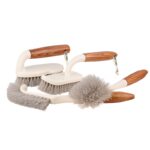 4-Piece Kitchen Cleaning Brush Set | Wooden Handle Dish, Corner & Crevice Brushes