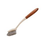 4-Piece Kitchen Cleaning Brush Set | Wooden Handle Dish, Corner & Crevice Brushes