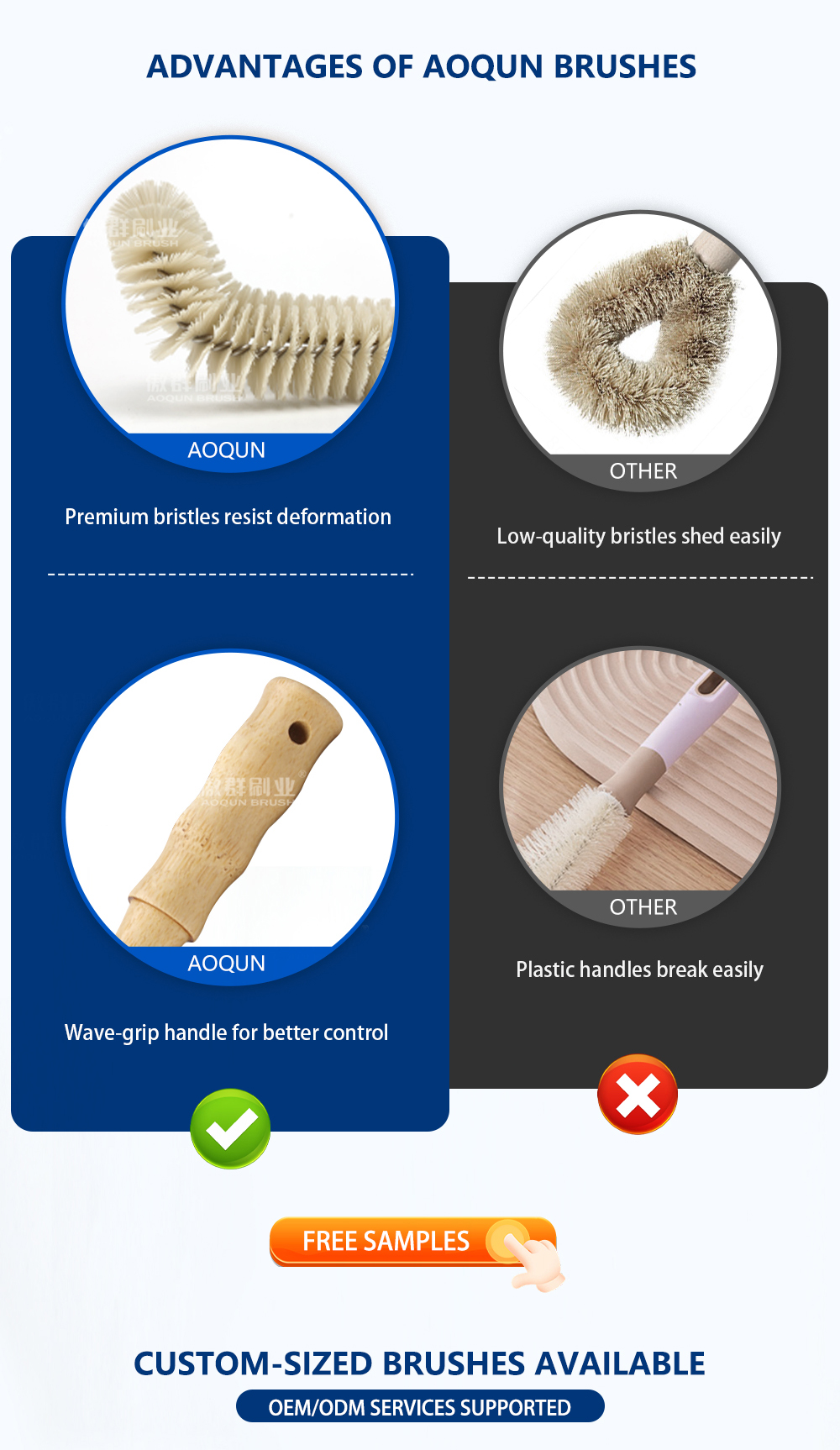 Bamboo Handle Cup Brush Set details 6