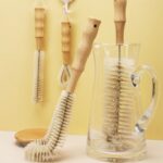 Bamboo Handle Cup Brush Set | 4-in-1 Bottle, Cup & Glass Cleaning Brushes
