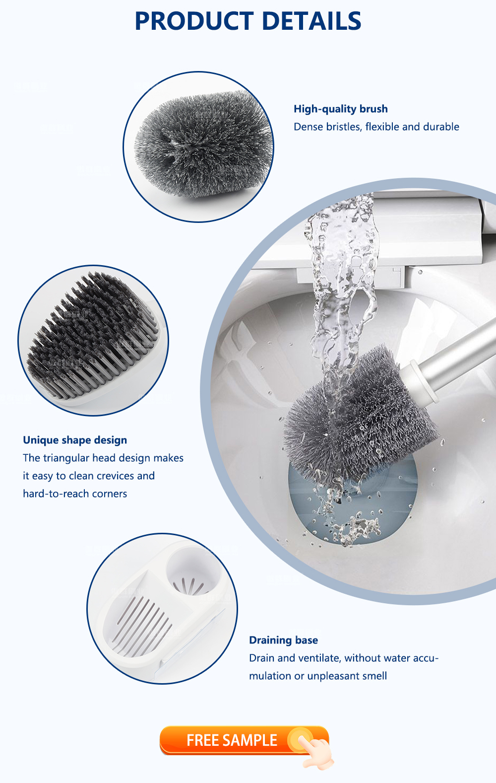 Heavy-Duty Toilet Brush Set details 4