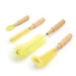 Multi-Function Bottle Brush | Beech Wood Handle Water Bottle Cleaning Brush | No Dead Zone Cleaner for Narrow Neck Bottles, Kettles & Tumblers (OEM/ODM)