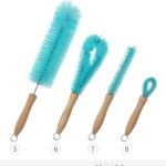 Multi-Function Bottle Brush | Beech Wood Handle Water Bottle Cleaning Brush | No Dead Zone Cleaner for Narrow Neck Bottles, Kettles & Tumblers (OEM/ODM)