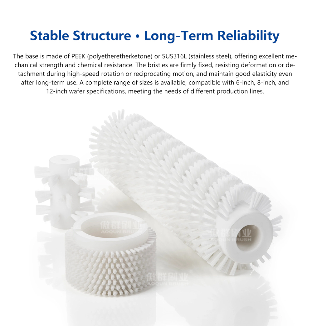 Wafer cleaning roller brush details 5