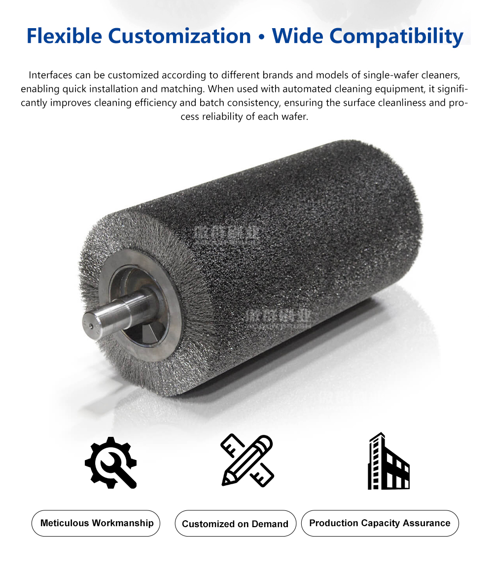 Wafer cleaning roller brush details 6